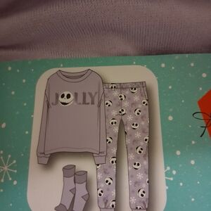 Womens Disney Nightmare Before Christmas Pajama Set with Jolly Print